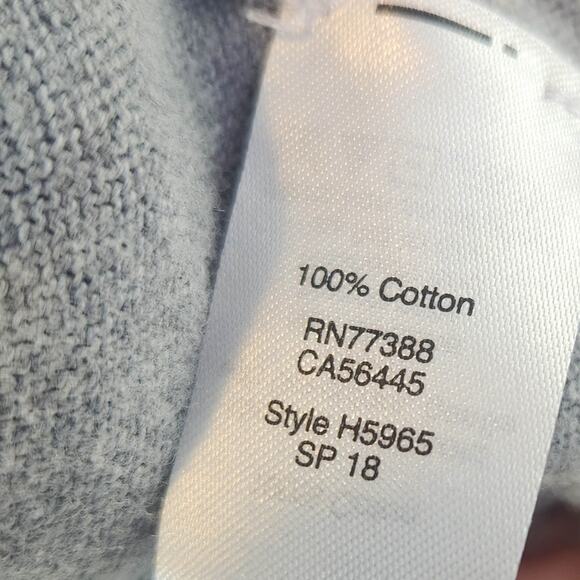 J Crew Sweater Gray Flare Sleeves 100% Cotton Classic Minimalist M - Picture 5 of 5